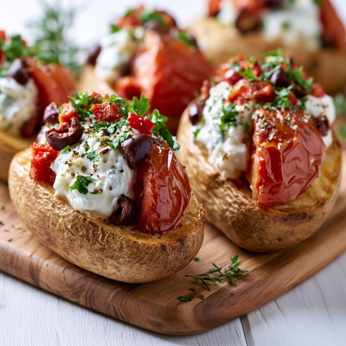 Mediterranean Loaded Baked Potato Recipe